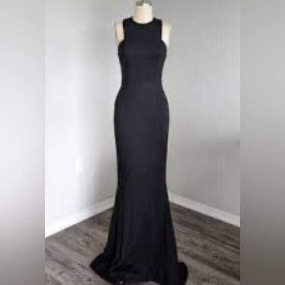 LOVERS + FRIENDS Maxi Dress Womens Sz XS Black Lace Up Back Sleeveless - Picture 1 of 7